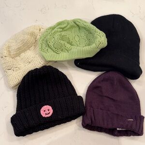 Kids Colorful Knit Beanie Set